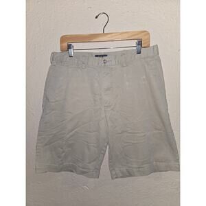 Polo Ralph Lauren Chino Shorts Men's Beige Flat-Front Casual, All-Cotton, 34